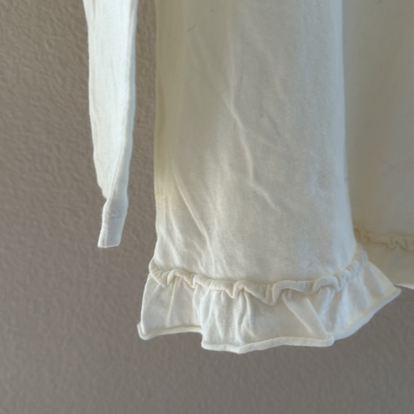 Jcrew soft long sleeves ruffle hem top New sz XS - Picture 2 of 5